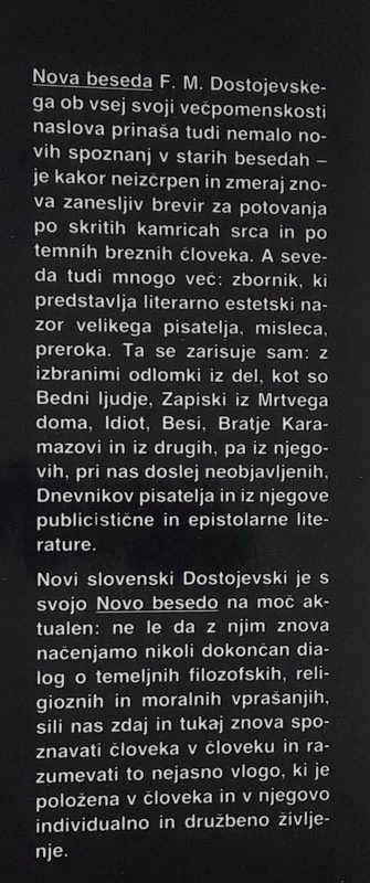 NOVA BESEDA, F. M. Dostojevski