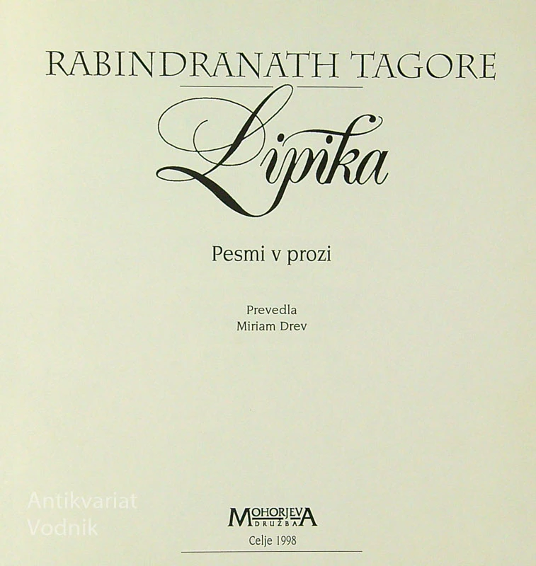 LIPIKA, Rabindranath Tagore