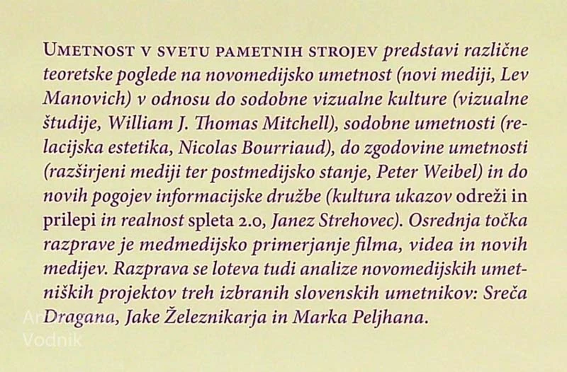 UMETNOST V SVETU PAMETNIH STROJEV, Narvika Bovcon