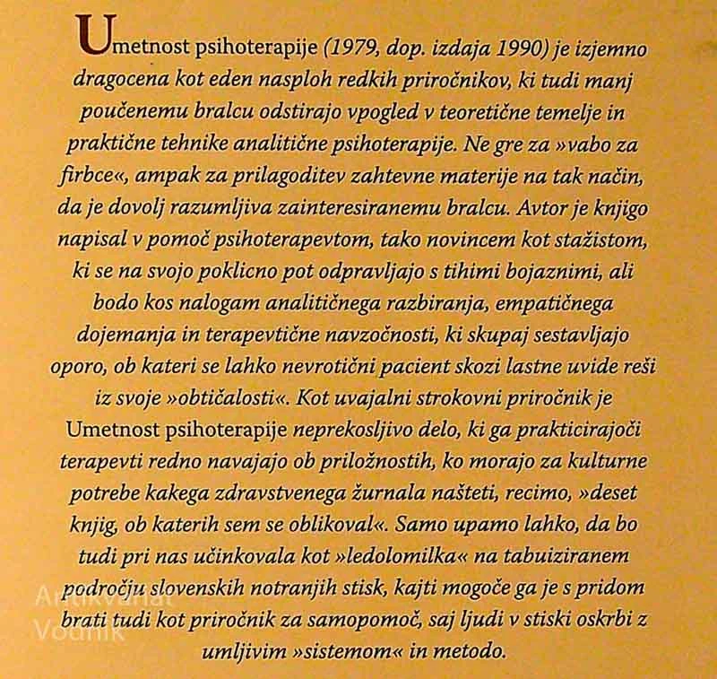 UMETNOST PSIHOTERAPIJE, Anthony Storr