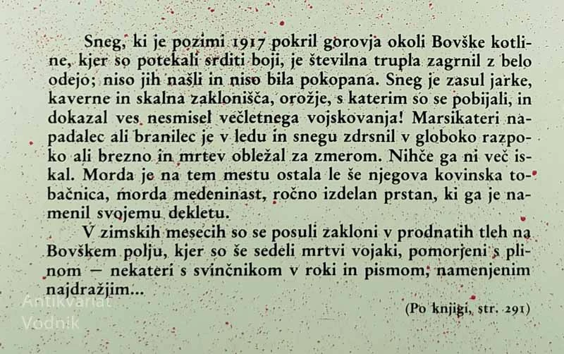 PLAVI KRIŽ; SOŠKA FRONTA, BOVEC 1915-1917, Vasja Klavora