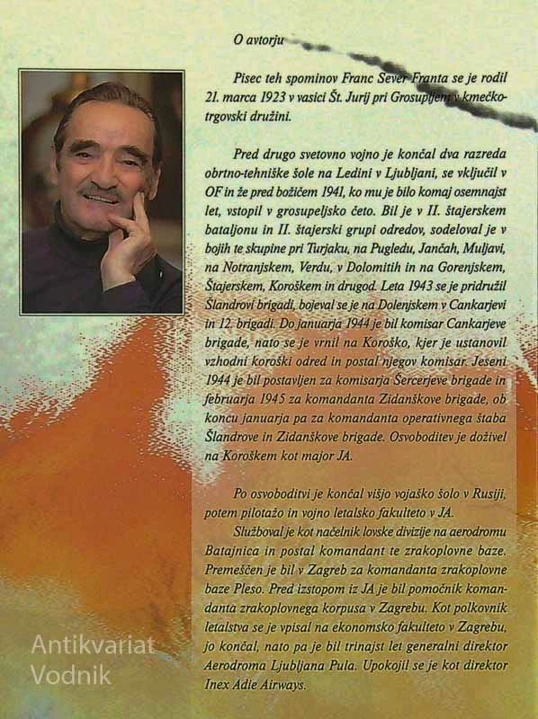 PAST NA MENINI PLANINI, Franc Sever Franta
