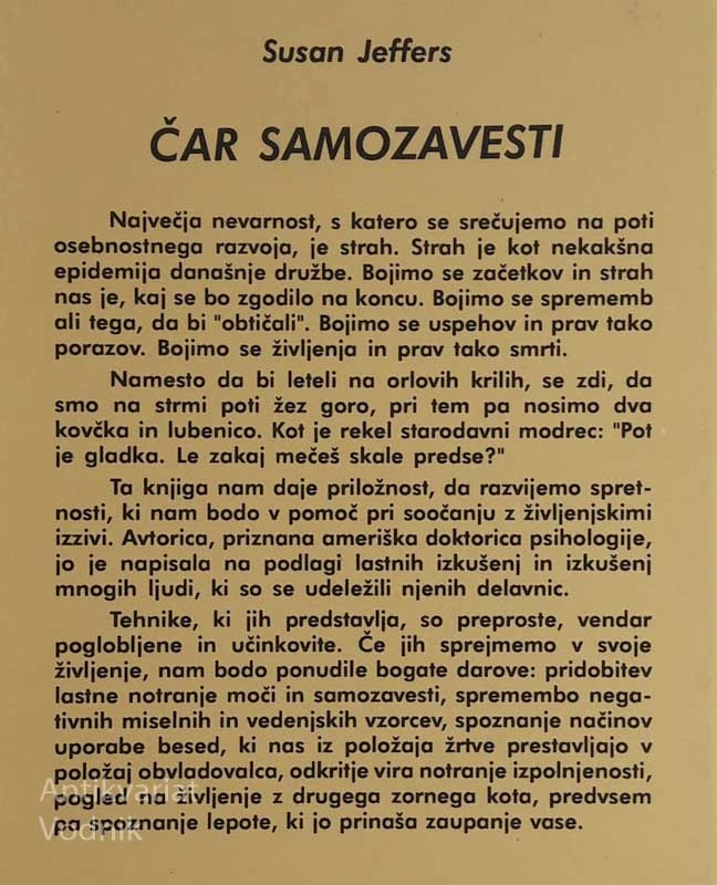 ČAR SAMOZAVESTI, S. Jeffers