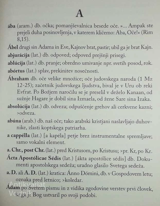 MALI CERKVENI SLOVAR, Dušan Jakomin