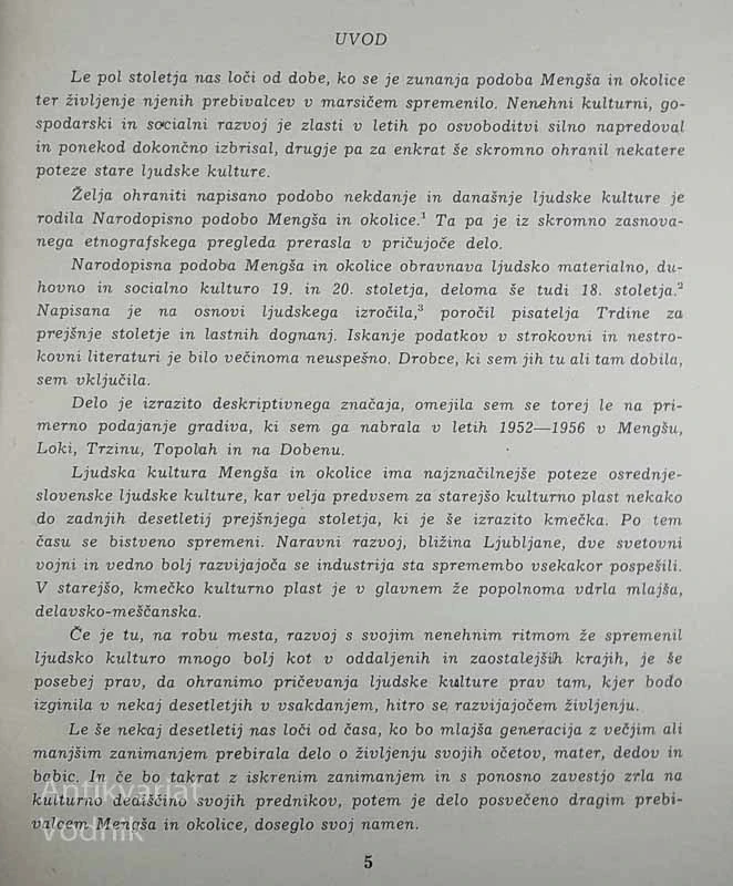 NARODOPISNA PODOBA MENGŠA IN OKOLICE, Marija Jagodic