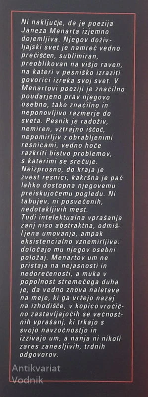 IZBRANE PESMI, Janez Menart