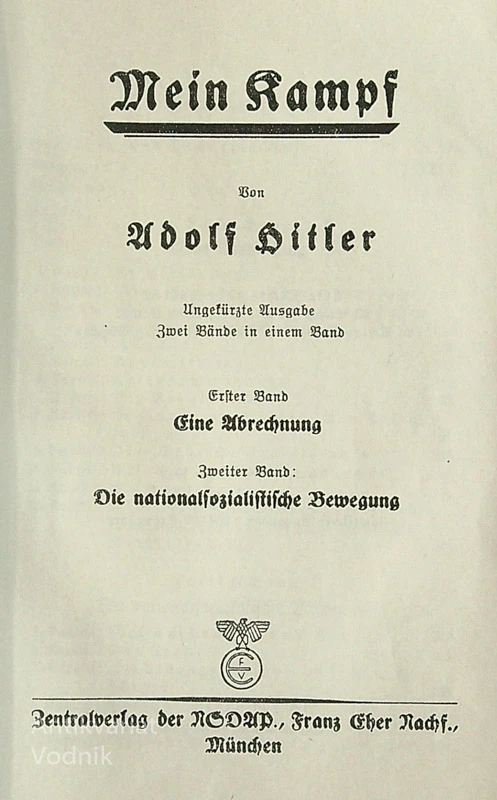 MEIN KAMPF; Adolf Hitler