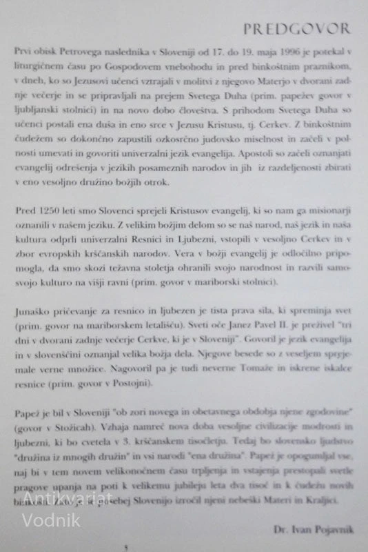SVETI OČE MED NAMI, Papež Janez Pavel II. v Sloveniji
