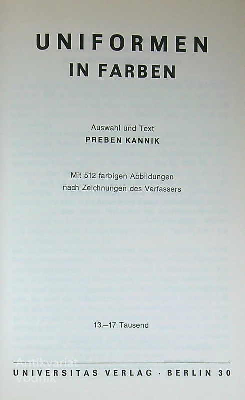 UNIFORMEN IN FARBEN, Preben Kannik