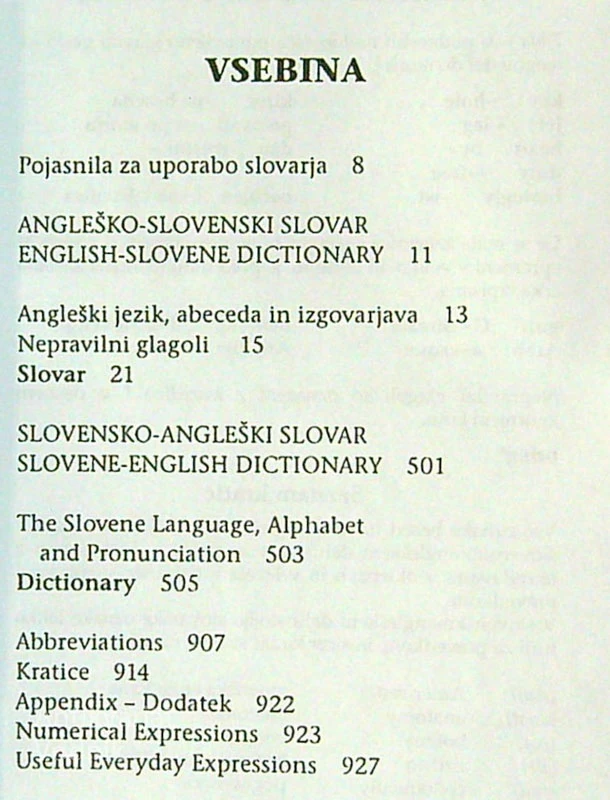 MODERNI SLOVAR: ANGLEŠKO – SLOVENSKI, SLOVENSKO – ANGLEŠKI
