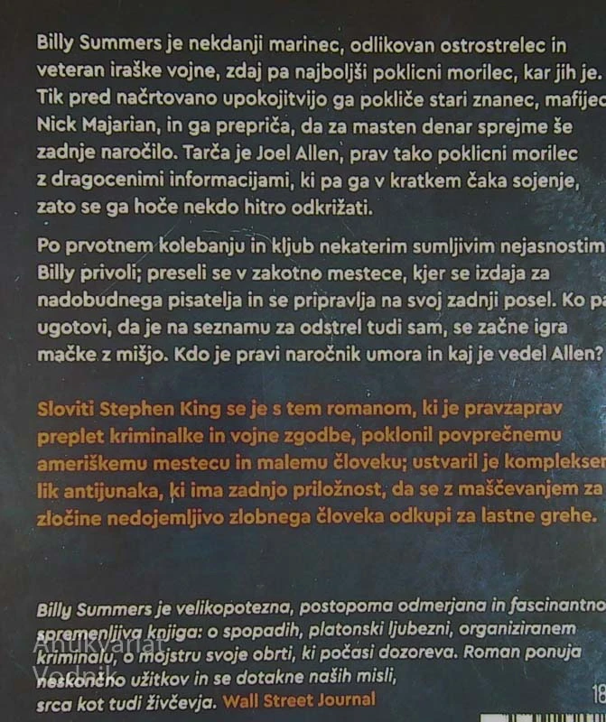 BILLY SUMMERS, Stephen King