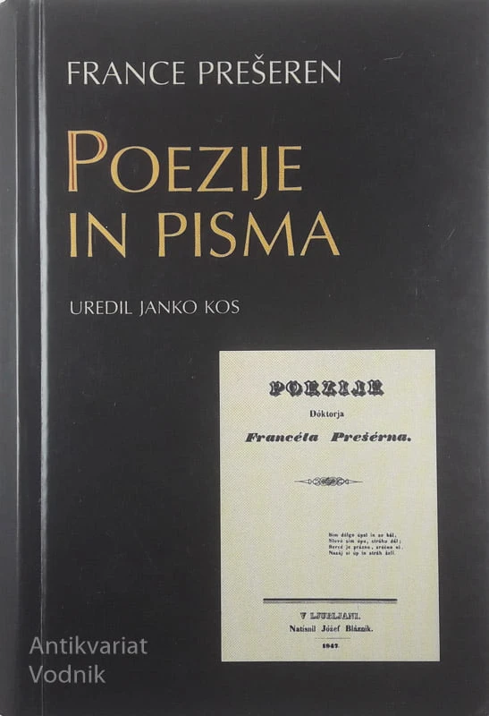 POEZIJE IN PISMA, France Prešeren