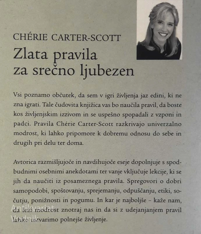 ZLATA PRAVILA ZA SREČNO LJUBEZEN, Cherie Carter-Scott