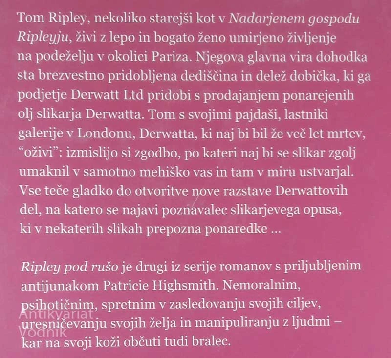 RIPLEY POD RUŠO, Patricia Highsmith