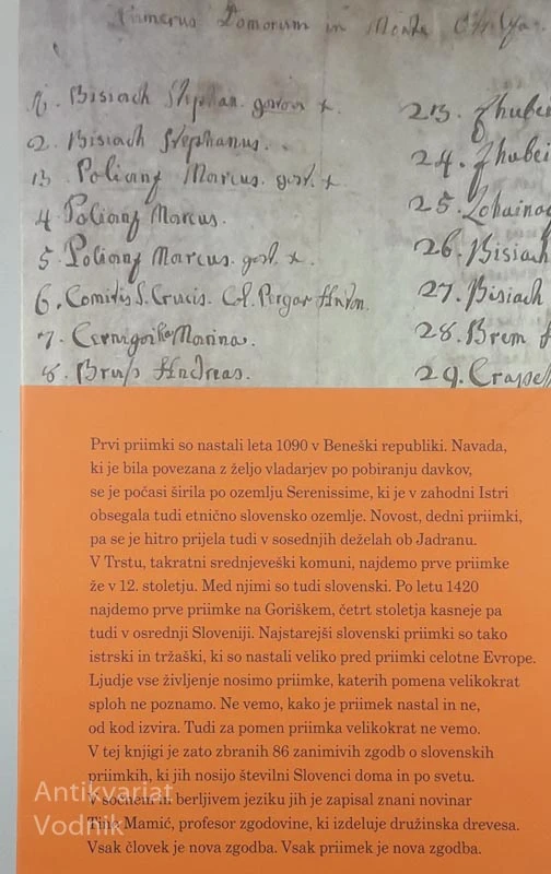 PRIIMKI, NJIHOV IZVOR IN POMEN, Tino Mamić