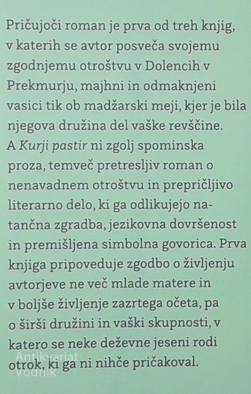KURJI PASTIR, Feri Lainšček