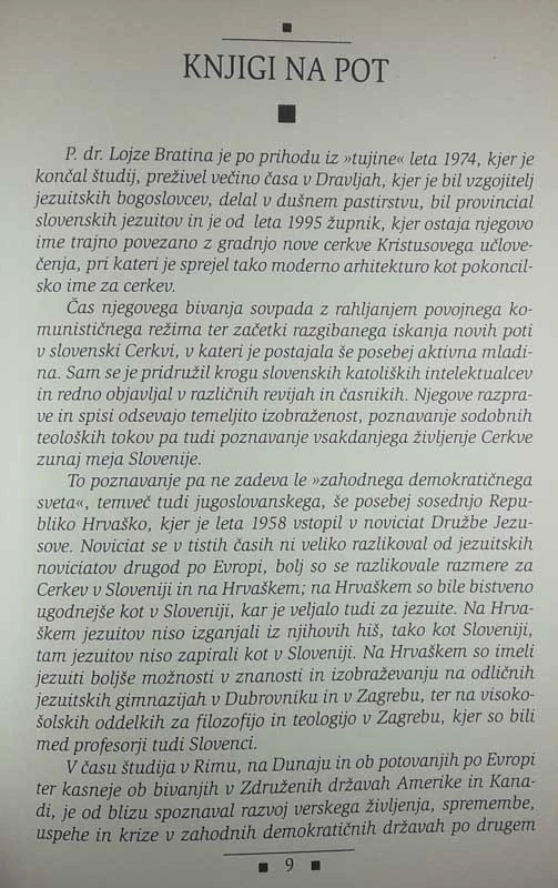 SKOZI SVETLOBO DNI IN TEMO NOČI, Lojze Bratina