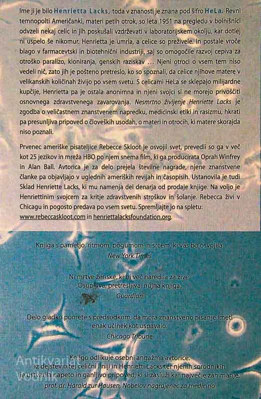 NESMRTNO ŽIVLJENJE, Henriette Lacks