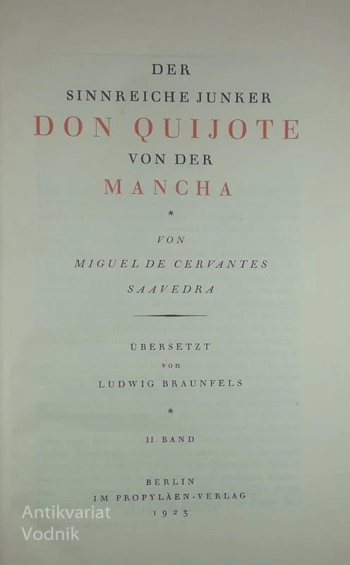 DON QUIJOTE VON DER MANCHA, Miguel de Cervantes