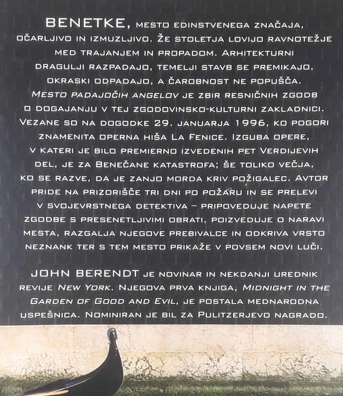 MESTO PADAJOČIH ANGELOV, John Berendt