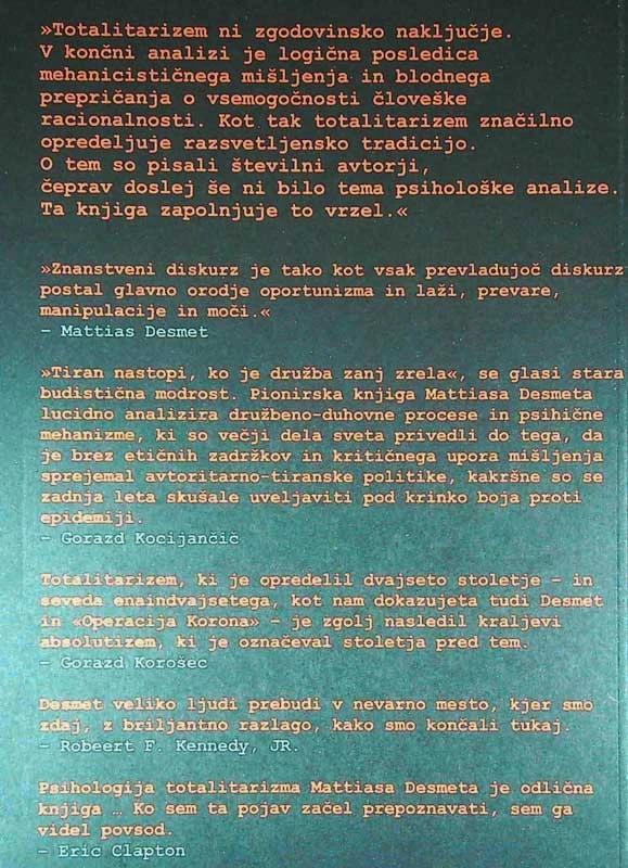 PSIHOLOGIJA TOTALITARIZMA, Mattias Desmet