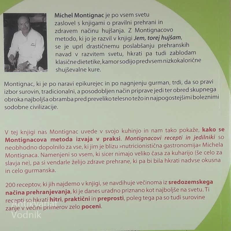 MONTIGNACOVI RECEPTI IN JEDILNIKI, Michel Montignac