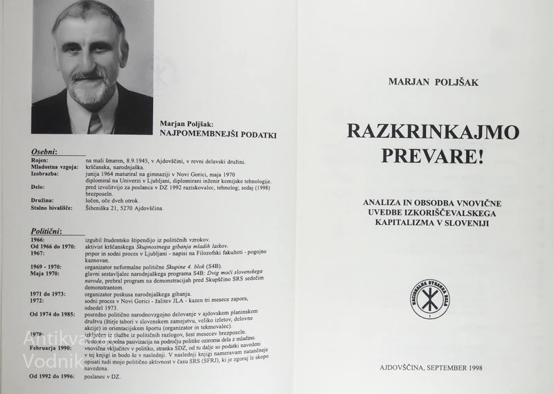 RAZKRINKAJMO PREVARE! Marjan Poljšak