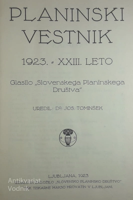 PLANINSKI VESTNIK 1923/24