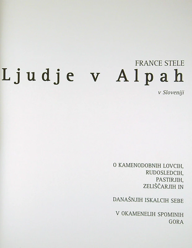 LJUDJE V ALPAH, France Stele