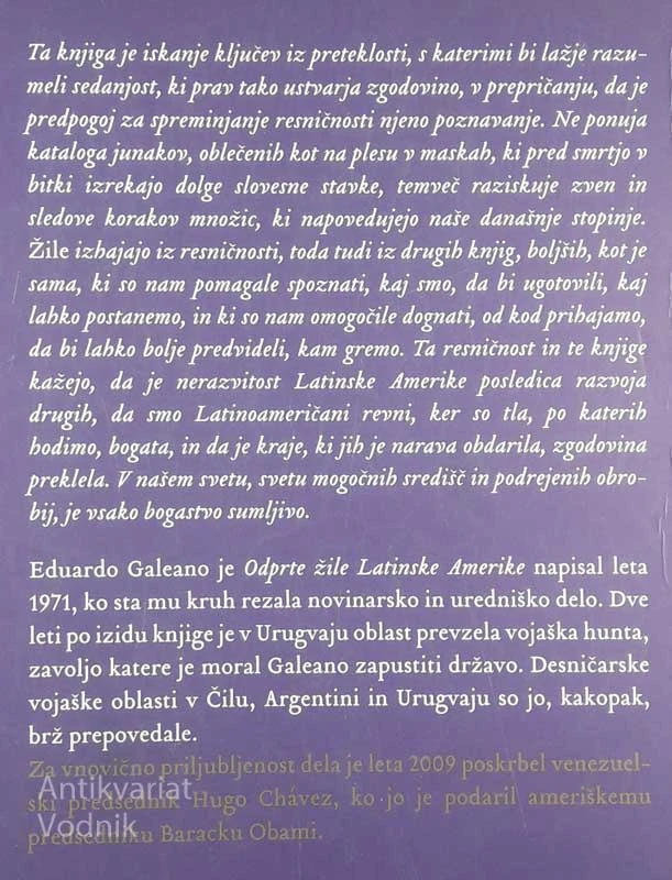 ODPRTE ŽILE LATINSKE AMERIKE, Eduardo Galeano
