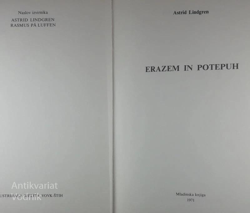 ERAZEM IN POTEPUH, Astrid Lindgren