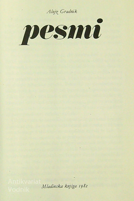 PESMI, Alojz Gradnik