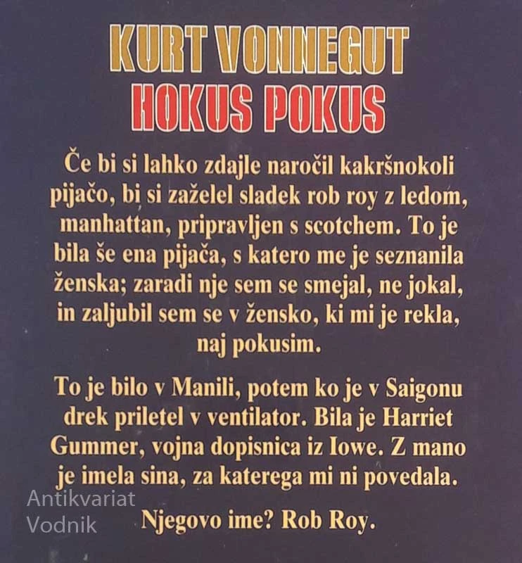 Kurt Vonnegut, HOKUS POKUS