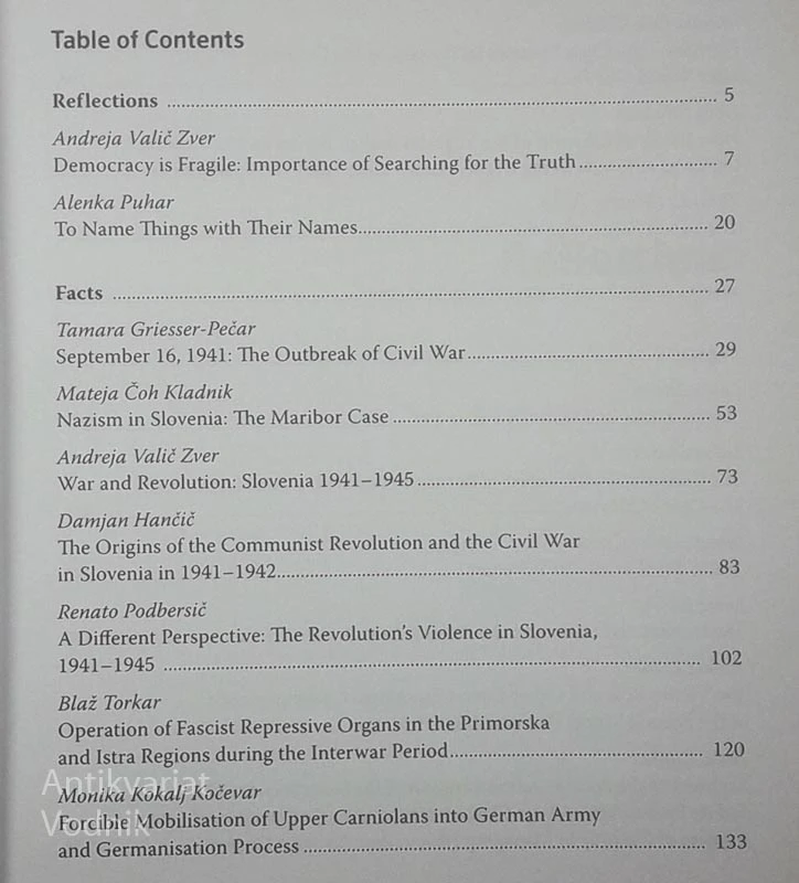SLOVENIA IN 20th CENTURY: THE LEGACY OF TOTALITARIAN REGIMES, več avtorjev