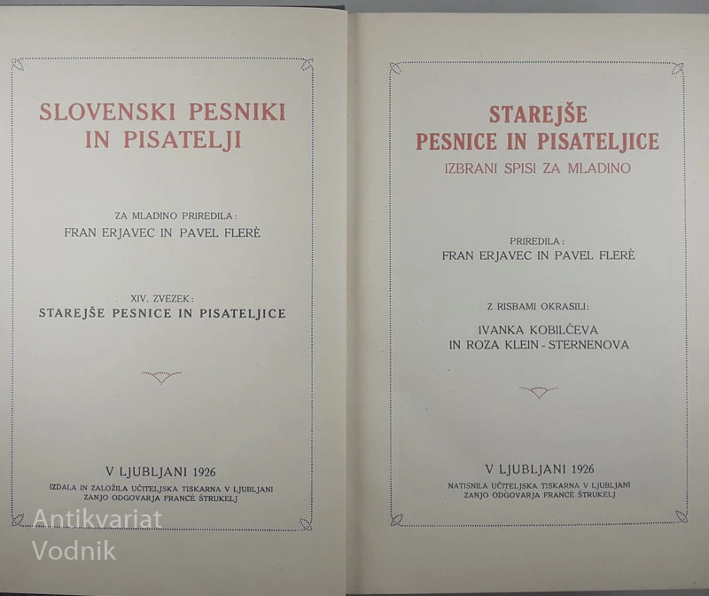 STAREJŠE PESNICE IN PISATELJICE, Fran Erjavec