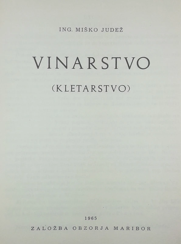 VINARSTVO, Miško Judež