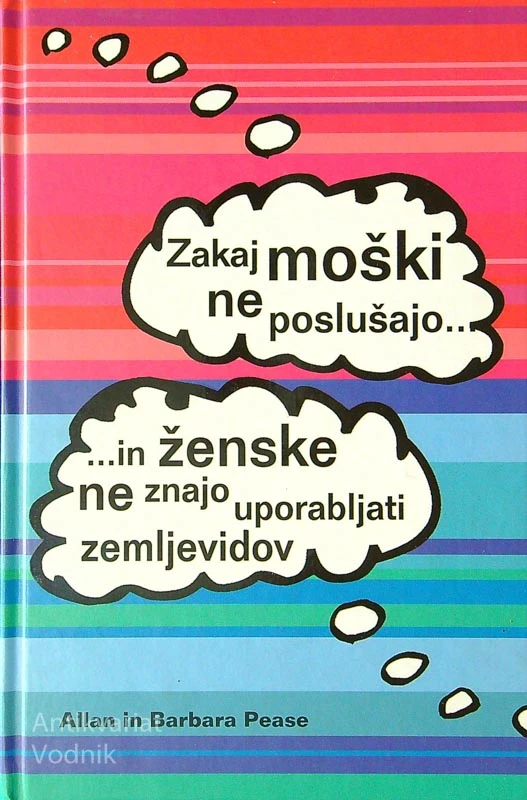 ZAKAJ MOŠKI NE POSLUŠAJO IN ŽENSKE NE ZNAJO UPORABLJATI ZEMLJEVIDOV, Allan in Barbara Pease