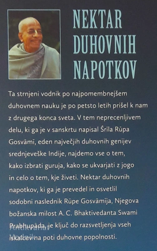 NEKTAR DUHOVNIH NAPOTKOV, Bhaktivedanta Swami Praphupada