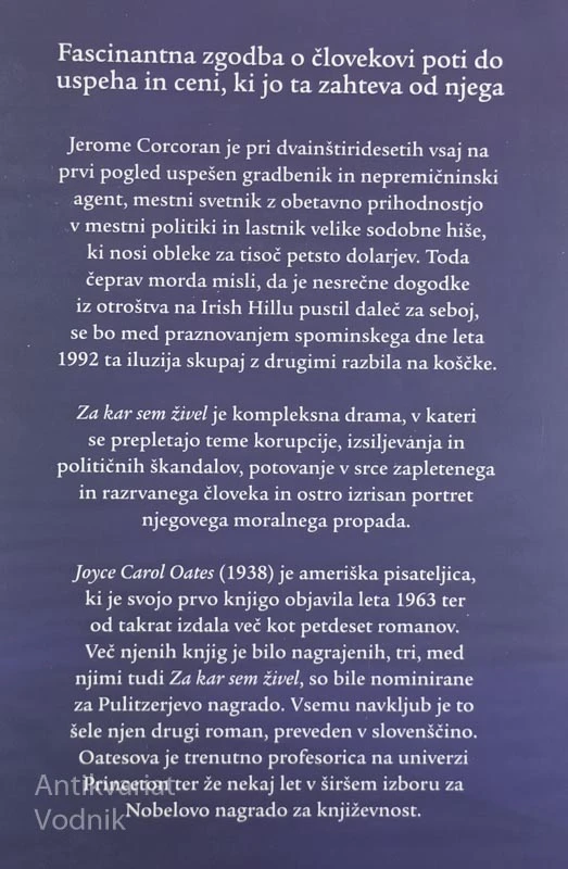 ZA KAR SEM ŽIVEL, Joyce Carol Oates