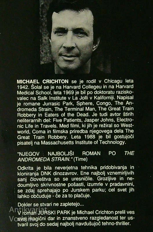 JURSKI PARK, Michael Crichton