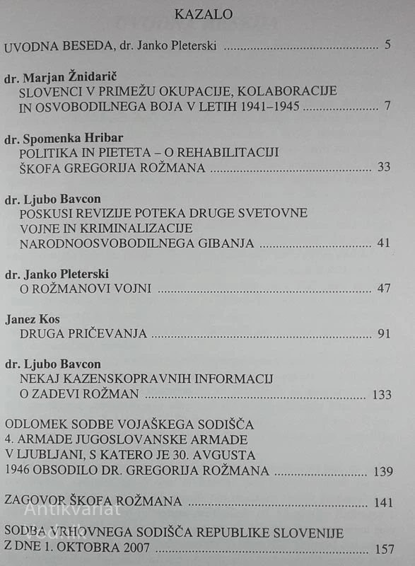 ŠKOF ROŽMAN V ZGODOVINI, več avtorjev