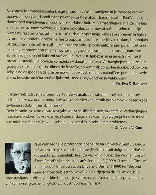 LJUBEZEN V ČASU OSAMLJENOSTI, Paul Verhaeghe