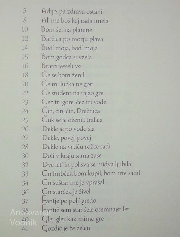 SLOVENIJA; NAJLEPŠE NARODNE PESMI