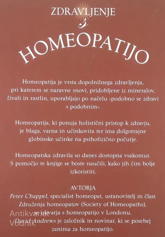 ZDRAVLJENJE S HOMEOPATIJO, Peter Chappell & David Andrews