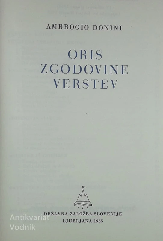 ORIS ZGODOVINE VERSTEV, Ambrogio Donini
