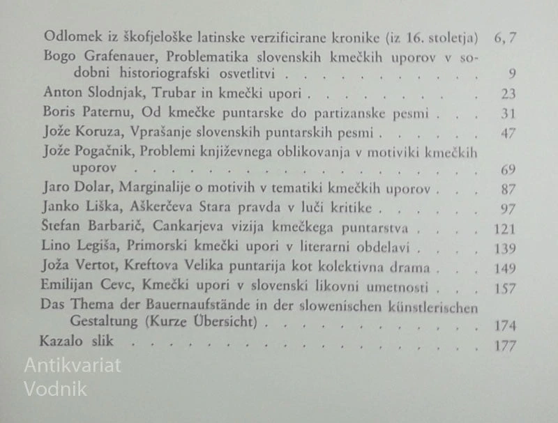 KMEČKI UPORI V SLOVENSKI UMETNOSTI, več avtorjev