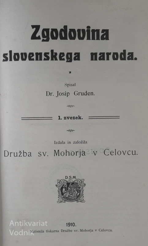 ZGODOVINA SLOVENSKEGA NARODA, Dr. J. Gruden