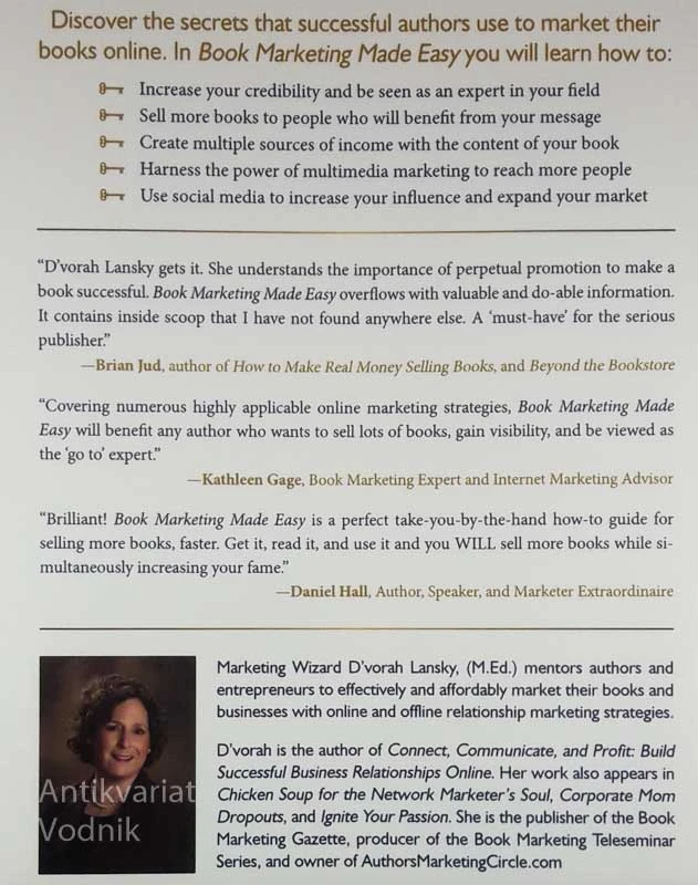 BOOK MARKETING MADE EASY, D’vorah Lansky