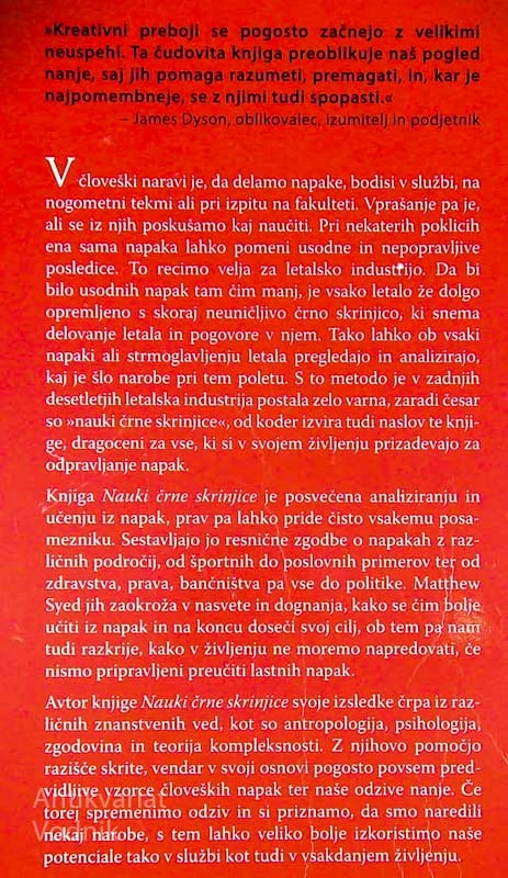 NAUKI ČRNE SKRINJICE, Matthew Syed