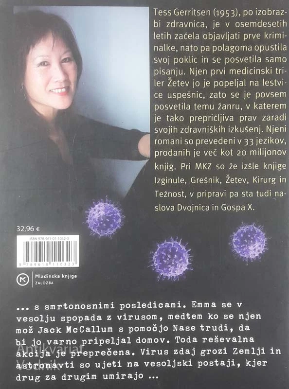 TEŽNOST, Tess Gerritsen (roman o medicinski negotovosti današ. časa)